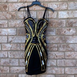 Black Sequin Bodycon Dress